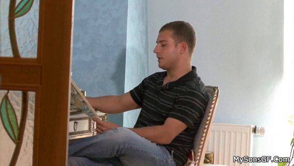 Brunette teen busted riding small dick with moustache while fatherinlaw watches - sexu.com - Czech Republic on poweredporn.com