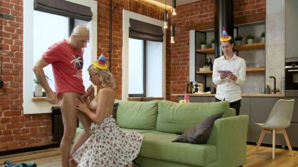 Cute blonde throats the dick before letting it show her insane anal cuckold pleasure - xbabe.com on poweredporn.com