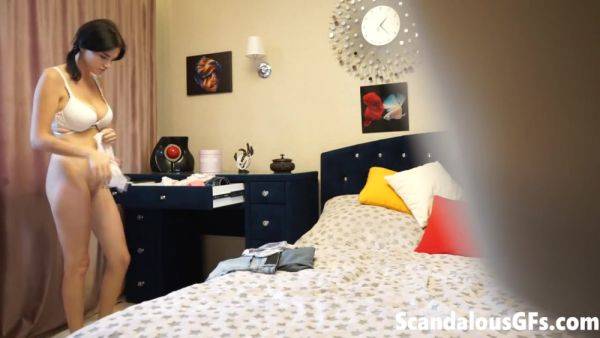 My naughty girlfriend trying out all the outfits in her wardrobe - hotmovs.com on poweredporn.com