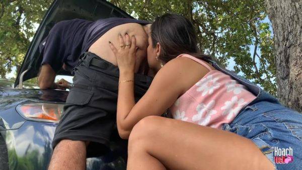 Smelling And Licking The Mechanics Ass (i Love It) To Pay For The Car Repair On The Street - hclips.com on poweredporn.com