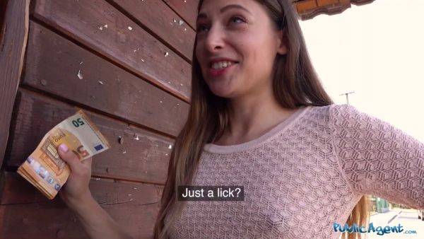 Talia Mint gets nailed hard in public by a big dicked fake agent - sexu.com - Netherlands on poweredporn.com