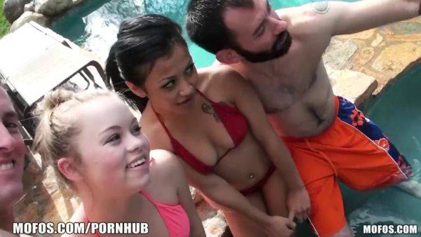 Madison Chandler's bikini-clad friends get frisky in a steamy threesome - sexu.com on poweredporn.com