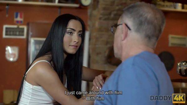 Sexy 18yo brunette seduces her older man while son is away - sexu.com - Czech Republic on poweredporn.com