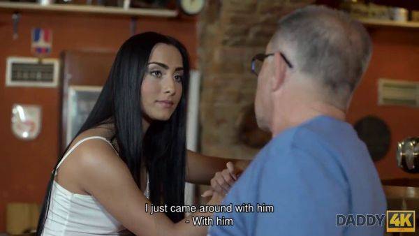 Raven-haired young cutie adores an experienced daddy with his young body - sexu.com on poweredporn.com