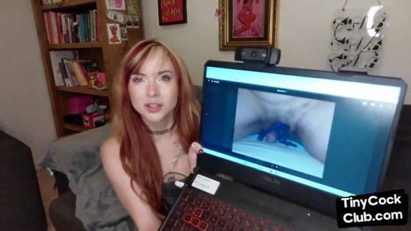 SPH solo babe with coloredhair talks dirty about small dicks - hotmovs.com - Britain on poweredporn.com