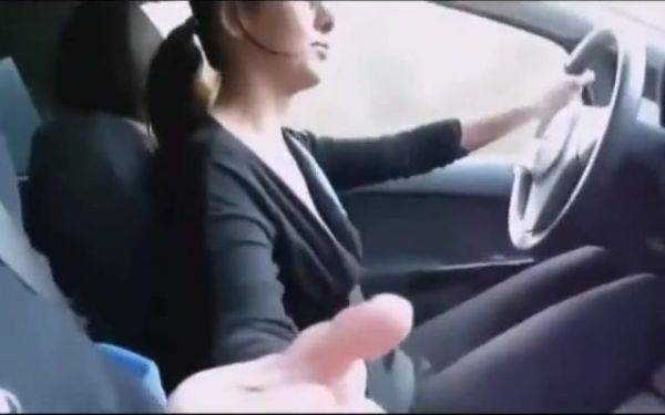 Female Uber Driver Gives Her Passenger A Handjob - xhand.com on poweredporn.com
