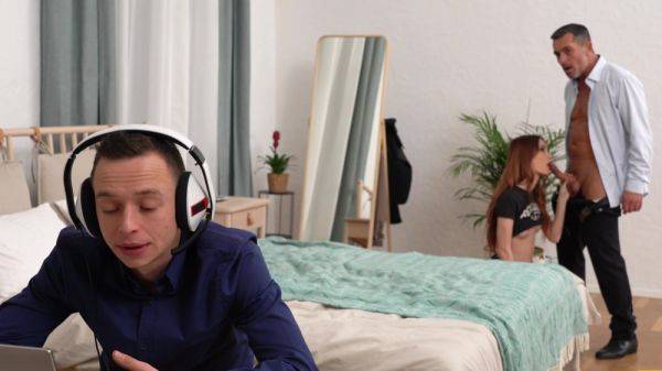 Steamy stepdad home incest with her boyfriend in the room - xbabe.com on poweredporn.com