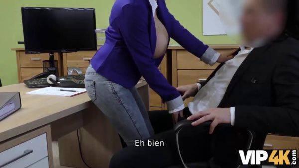 Mischel Lee gets her big tits and tight pussy stuffed for cash in VIP4K interview - sexu.com - Czech Republic on poweredporn.com