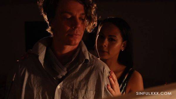 Ricky Rascal and Lya Missy get their tight pussy worshiped while standing in doggystyle - sexu.com on poweredporn.com