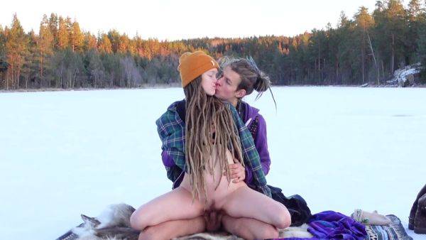 Slim Girl With Dreads And Her BF Indulge In the Hottest Love-making On a Frozen Lake - anysex.com - Sweden on poweredporn.com