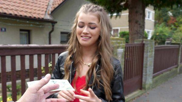 Aroused blonde gets cash to bend that ass over for sex - xbabe.com on poweredporn.com