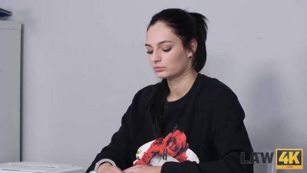 Leanne Lace gets caught stealing a car and punished by security guards for her trouble - sexu.com - Czech Republic on poweredporn.com