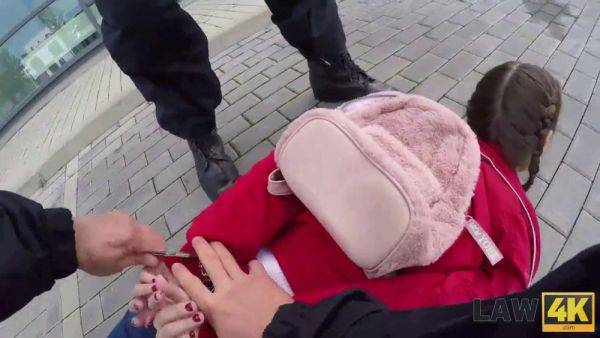 Cindy Shine in uniform gets wild in cage with security officer & brian Ragnastone - sexu.com on poweredporn.com