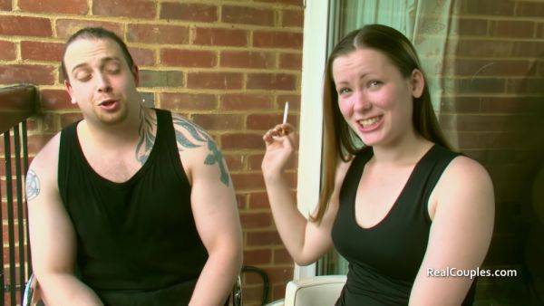 Wild girlfriend with her partner a male friend - hclips.com - Britain on poweredporn.com