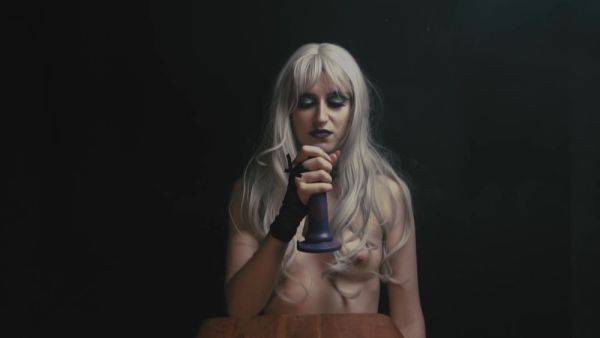 Witchy Goth Teen Conjures And Rides Ejaculating Galactic Dildo - upornia.com on poweredporn.com