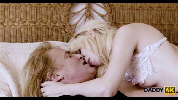 Blonde amateur teen shows her passion for young studs by fucking his daddy in daddy4k - sexu.com on poweredporn.com