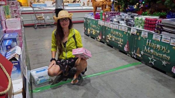 Risky Pussy N Butt Plug Flashing In Supermarket # Public No Panties - upornia.com on poweredporn.com