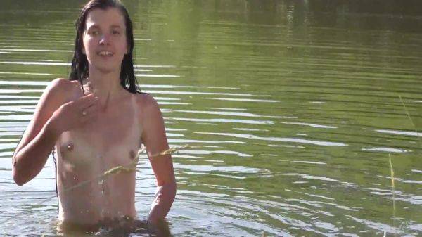 Hairy Pussy Coed ( Anas ) Likes Swimming Naked In The Lake! 10 Min - videohdzog.com on poweredporn.com