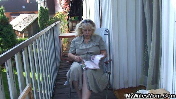 Horny blonde MILF catches her busty in-law banging in HD - sexu.com - Czech Republic on poweredporn.com