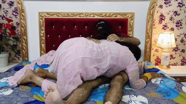 Indian Big Boobs Bride Romantic Sex With Her Husband On Wedding Night - desi-porntube.com - India on poweredporn.com