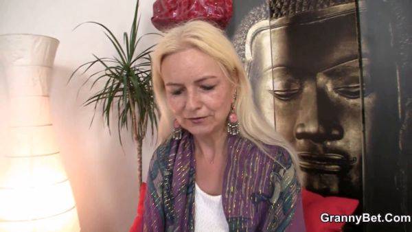 Watch this skinny blonde granny ride a big cock in HD - sexu.com - Czech Republic on poweredporn.com