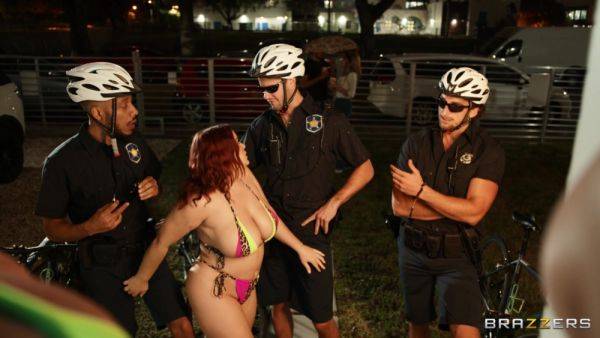 Cops share chubby MILF's wet holes in dirty gangbang - xbabe.com on poweredporn.com