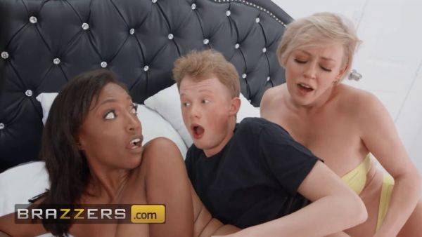 Curvy Dee Williams & Her Stepdaughter Daya Knight ride stepdad's hard cock like cowgirls in a wild ride - sexu.com on poweredporn.com