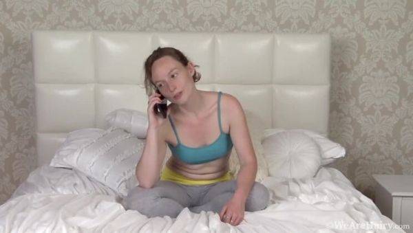 Ana Molly Pleasures Herself With Glass Toy in Bed - xxxfiles.com on poweredporn.com