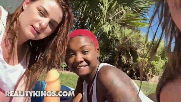 Reality Kings take on Deja Marie & Abigaiil in wild dildo orgy with natural tits bouncing - sexu.com on poweredporn.com