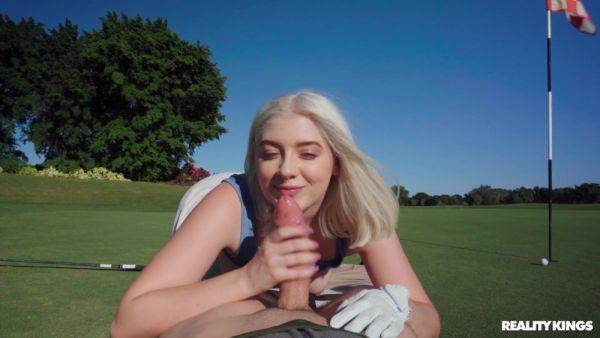 Gorgeous golf babe takes good care of JMac’s cock - xtits.com on poweredporn.com