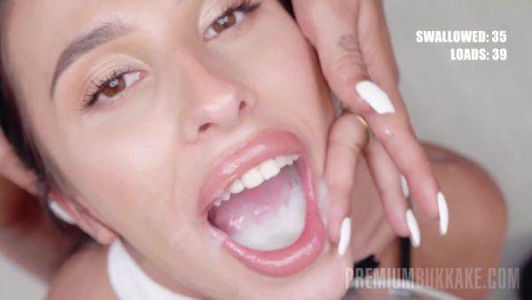 Alyssa Bounty 1st Bukkake Cumshot Compilation - Bukkake - xhand.com on poweredporn.com