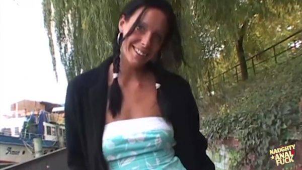 Brunette Meets Casting Agent Outdoors She Gets Fingered And Gives A Sloppy Blowjob - upornia.com on poweredporn.com