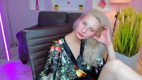 Curly Blonde Teen Records Solo Dildo Masturbation More at - drtuber.com on poweredporn.com