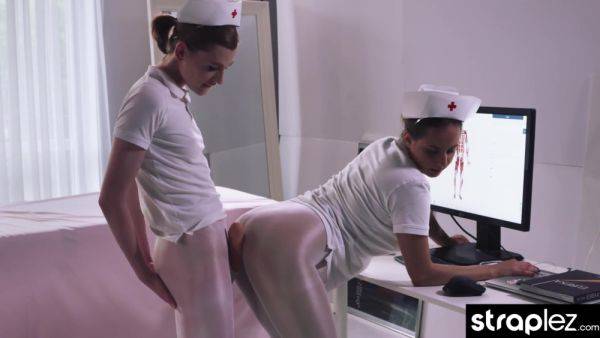 Rossy Bush In Sexy Fetish Nurse Fucks Her Colleague With A Squirting Dildo - upornia.com on poweredporn.com