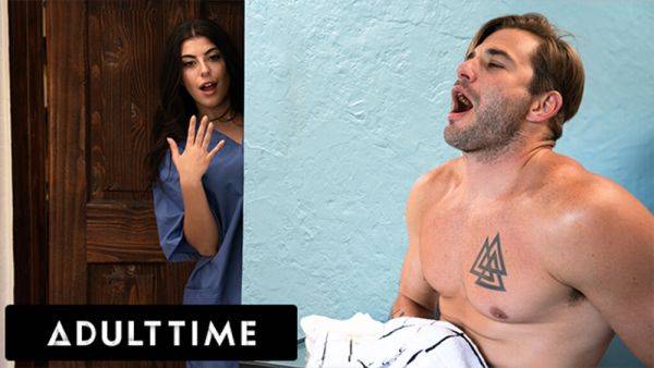 ADULT TIME - British Masseuse Gal Ritchie CAUGHT Her Client Jerking Off At Massage Parlor! - txxx.com - Britain on poweredporn.com