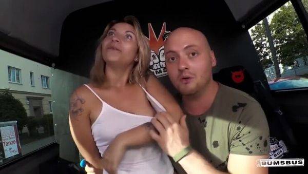 Tattooed Brunette Kattie Hill's Intense Bus Ride - veryfreeporn.com on poweredporn.com