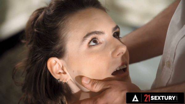 Petite Brunette Darcy Dark begs for Alex Romero's hard cock in her tight ass - sexu.com on poweredporn.com