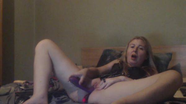 Perfect Blond Babe Masturbates With Sexy Lingerie - hclips.com on poweredporn.com