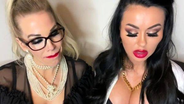 Pale blonde and tanned brunette lesbians toying and licking - drtuber.com on poweredporn.com