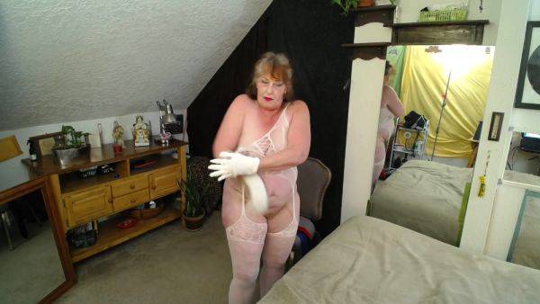 1050 Showing Off An Array Of Body Stockings - hclips.com on poweredporn.com