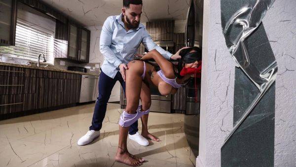 Latina babe tied up, blindfolded and fucked by her kinky boyfriend - anysex.com on poweredporn.com