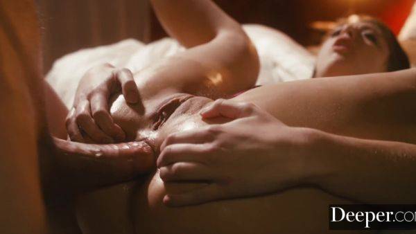 Sexy babe takes some inches deep down her anal hole - anysex.com on poweredporn.com