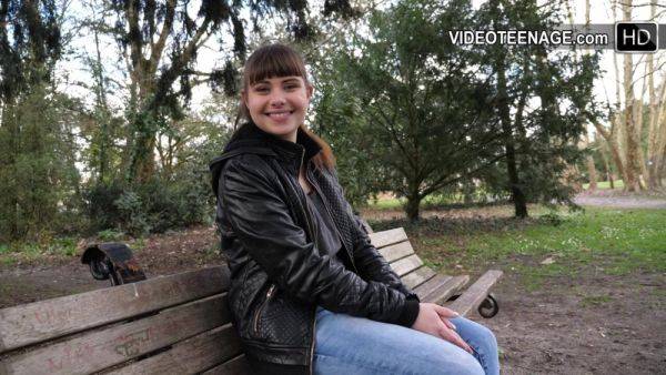 Pretty 18 year old brunette goes to a porn casting - txxx.com on poweredporn.com