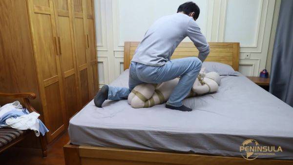 Cocooned Girl In Rope Bondage - upornia.com on poweredporn.com