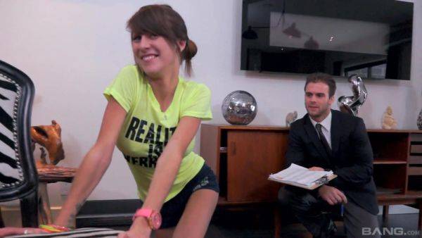 Sexy young babe feels like shoving this man's cock in each hole - hellporno.com on poweredporn.com