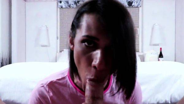 Ash Steele Dolled Up For Bareback POV Cock - drtvid.com on poweredporn.com