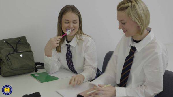 Teens try sex toys on BBW mature teacher in classroom - Mature NL - anysex.com on poweredporn.com