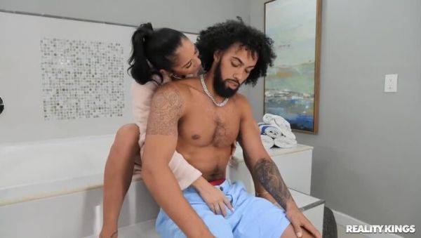 Brunette Babe's Facial & Handjob - xxxfiles.com on poweredporn.com