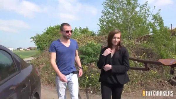 Suburban woman hitchhiking to the city for a creampie - Tyna Shy - porntry.com on poweredporn.com