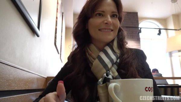 Czech Streets: Anal Brunette MILF in Lingerie & Stockings - porntry.com - Czech Republic on poweredporn.com